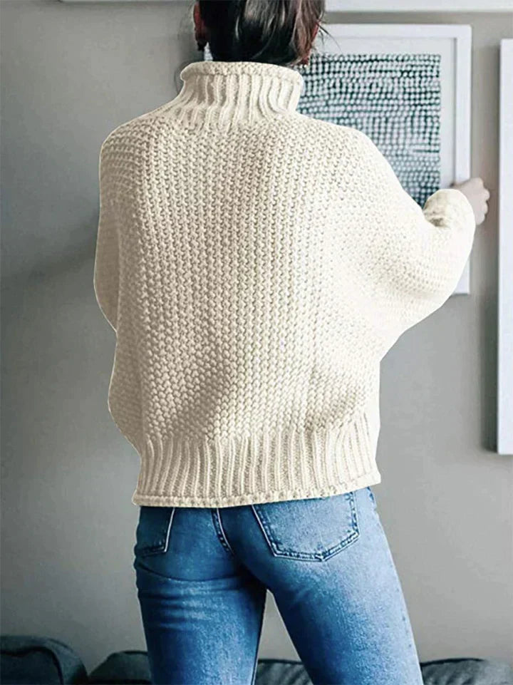 Pull Col Roulé Maille Épaisse – Confort Hivernal Intemporel