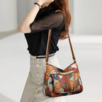 Sac à main en cuir patchwork artisanal – Design mosaïque élégant et unique