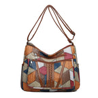 Sac à main en cuir patchwork artisanal – Design mosaïque élégant et unique