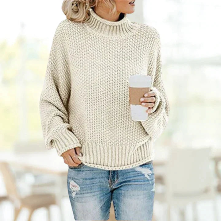 Pull Col Roulé Maille Épaisse – Confort Hivernal Intemporel