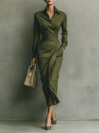 Robe enveloppante femme cintrée – Élégance féminine et style raffiné