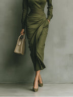 Robe enveloppante femme cintrée – Élégance féminine et style raffiné