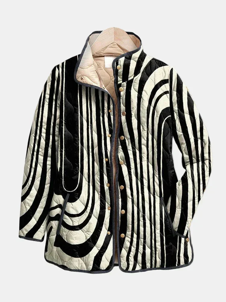 Sylvie | Veste matelassée à imprimé zébré