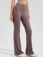 Legging flare femme taille haute – legging extensible micro évasé pour sport et quotidien