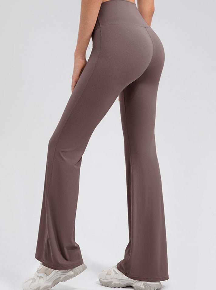 Legging flare femme taille haute – legging extensible micro évasé pour sport et quotidien