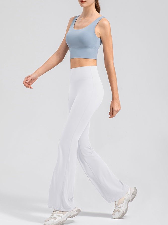 Legging flare femme taille haute – legging extensible micro évasé pour sport et quotidien