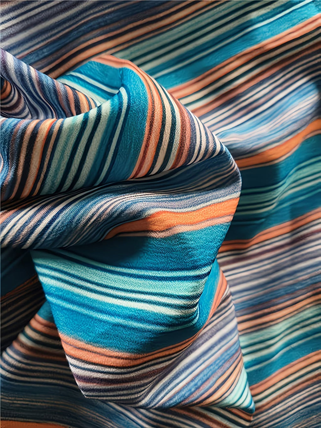 Chemise Femme Rayée Manches Longues Boutonnée Coupe Décontractée