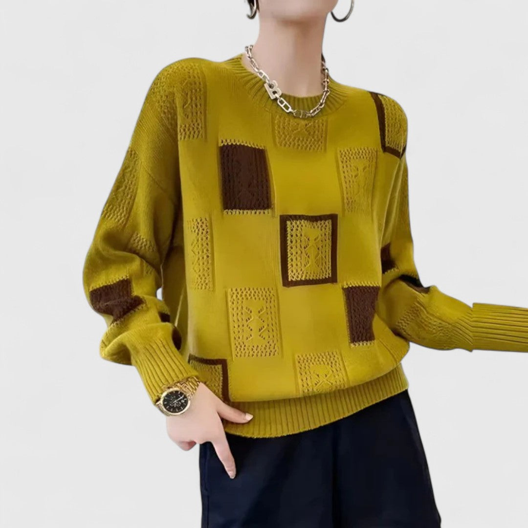 Pull Femme Maille Graphique Élégant