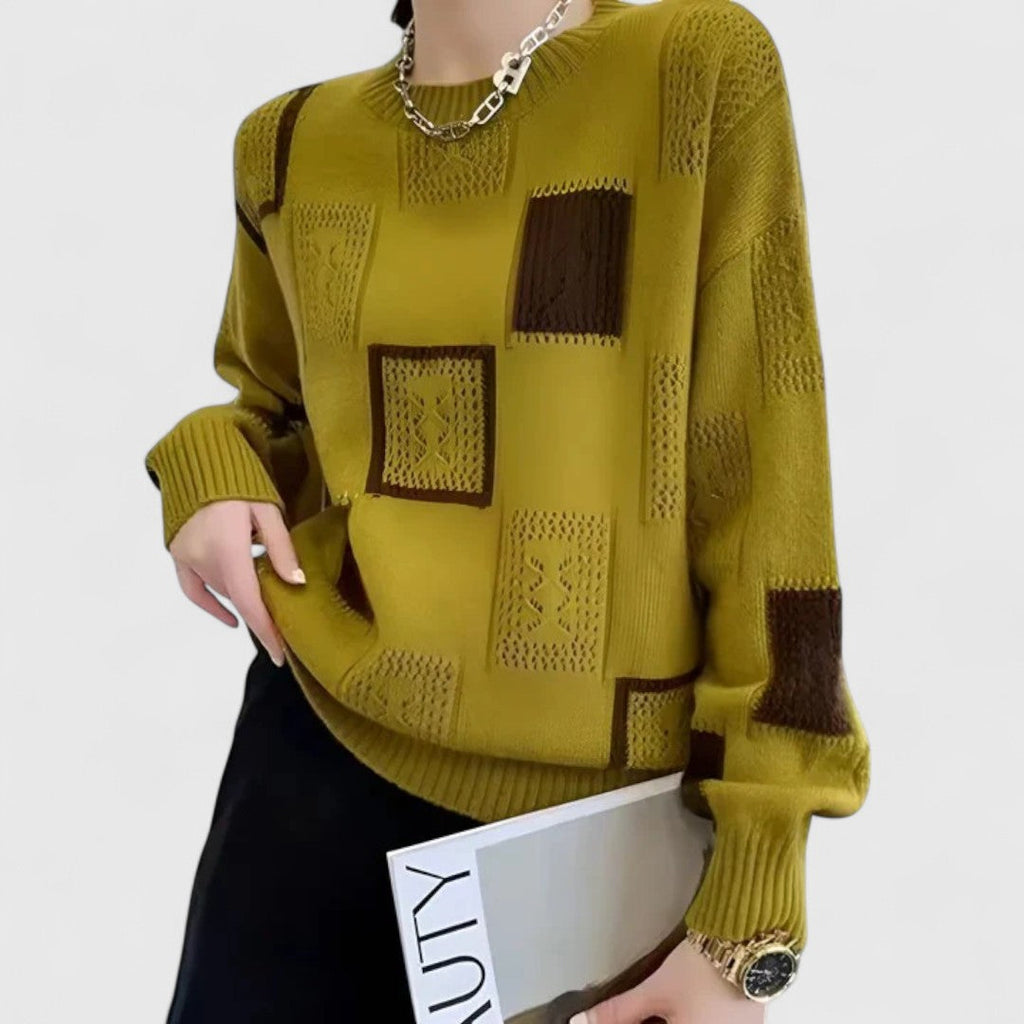 Pull Femme Maille Graphique Élégant