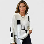 Pull Femme Maille Graphique Élégant