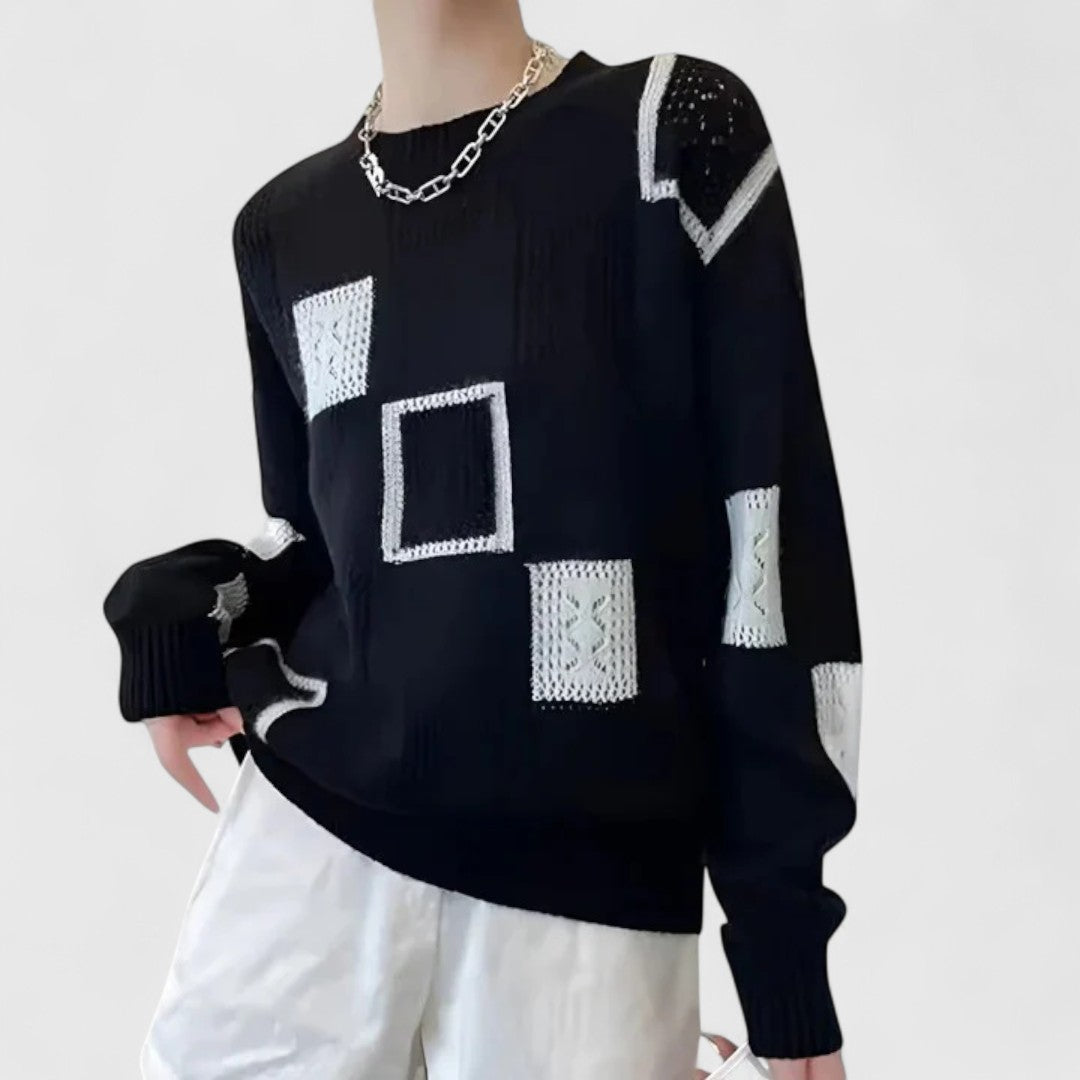 Pull Femme Maille Graphique Élégant