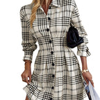 Robe longue femme à carreaux – Élégance parisienne et confort quotidien