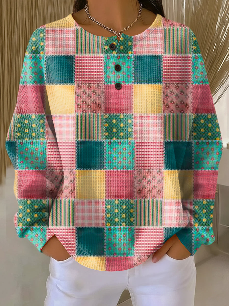 Pull Femme Chaud en Tricot Waffle | Confort & Douceur