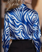 Chemise femme imprimée col V | Élégante & confortable