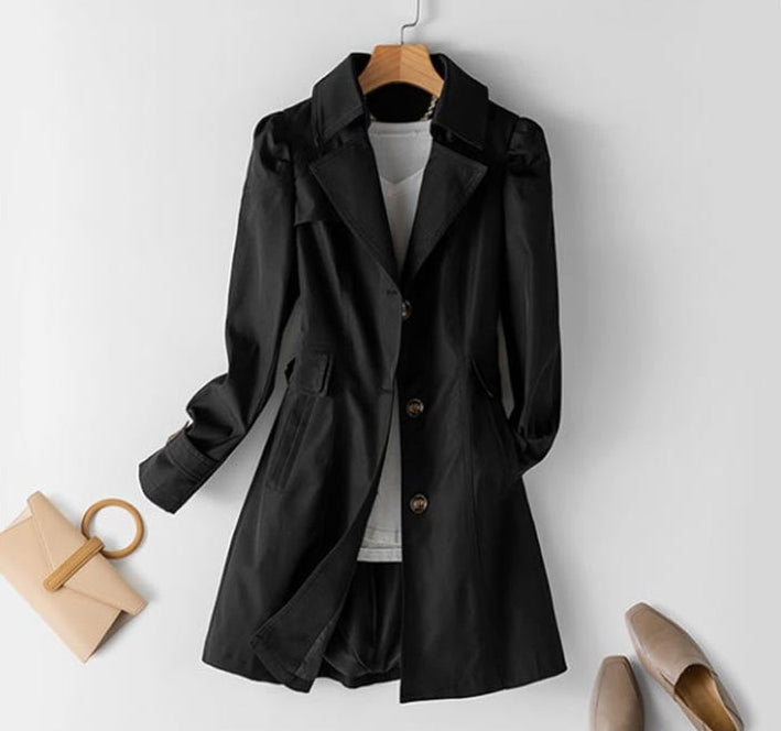 Trenchcoat Élégant Femme À Boutonnage Classique
