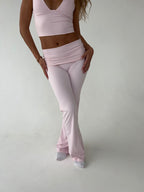 Legging flare femme taille haute extensible coupe évasée confort quotidien