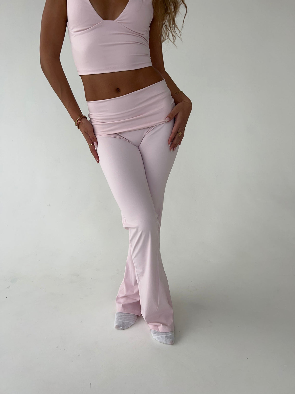 Legging flare femme taille haute extensible coupe évasée confort quotidien
