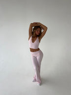 Legging flare femme taille haute extensible coupe évasée confort quotidien