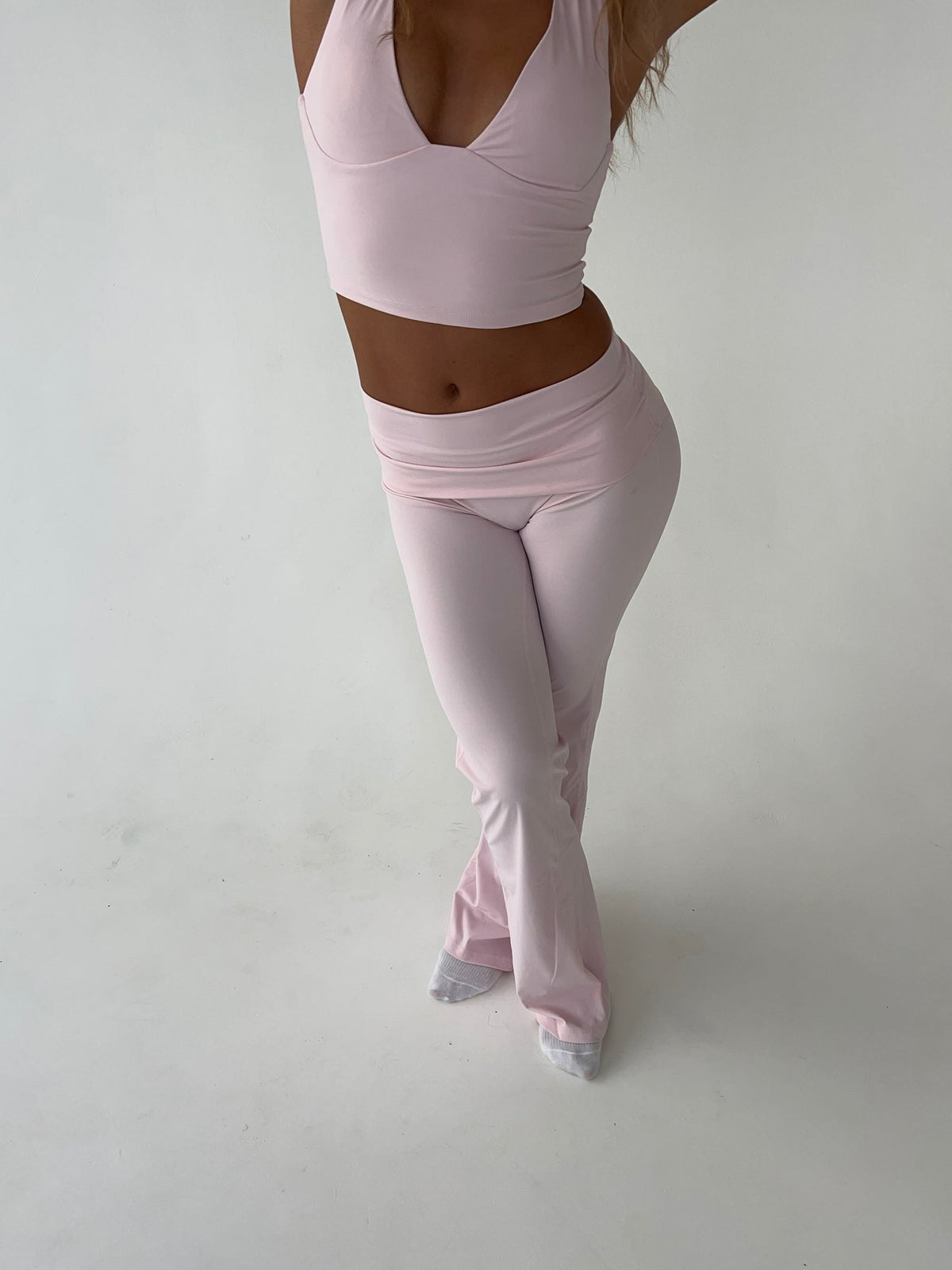 Legging flare femme taille haute extensible coupe évasée confort quotidien