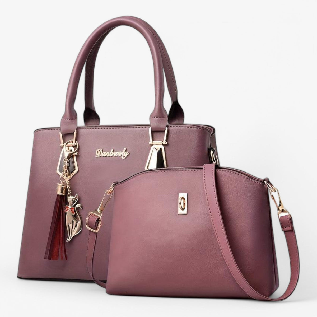 Sac À Main Femme Ensemble Élégant Avec Bandoulière Assortie