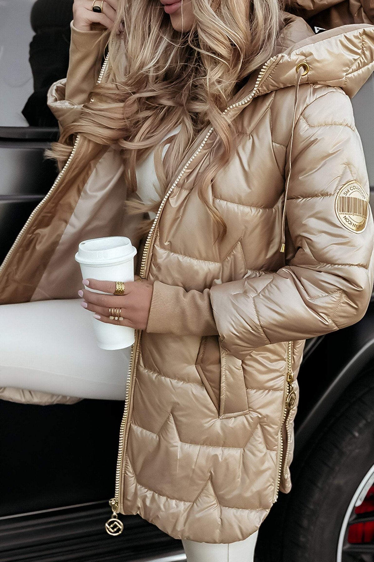 Veste à capuche en coton femme – Chaude et décontractée