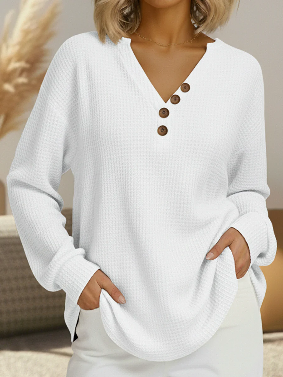Pull Femme Chaud en Tricot Waffle | Confort & Douceur