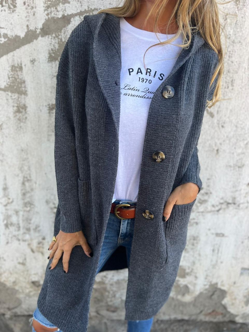 Cardigan long en maille femme – coupe ample, doux et élégant pour toutes les saisons
