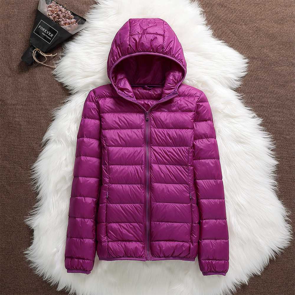 Doudoune légère femme à capuche – veste matelassée compacte pour mi-saison et hiver