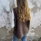Gilet sans manches femme à boutons – style élégant, chaud et pratique pour l’automne et l’hiver