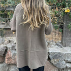 Manteau femme mi-long double boutonnage coupe structurée en mélange laine