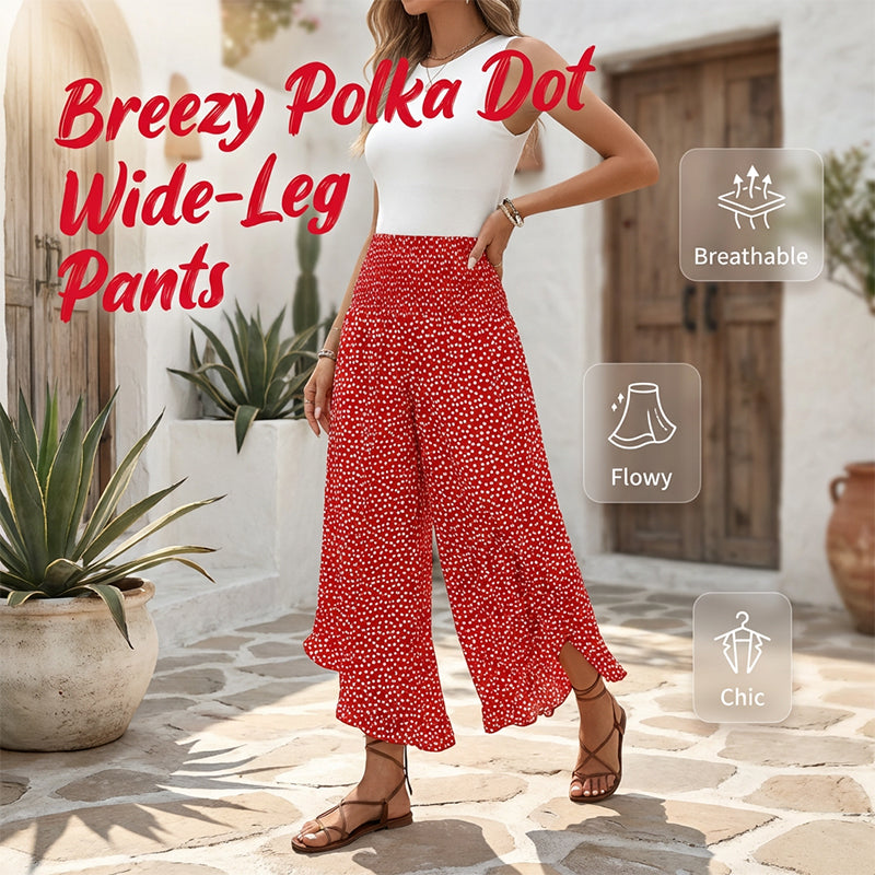 Pantalon Femme Fluide Taille Haute Jambes Larges Coupe Élégante Décontractée