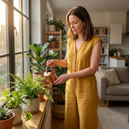 Combinaison femme sans manches à boutons et jambes larges