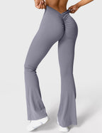 Legging Flare Sculptant Femme – Legging Taille Haute Avec Effet Scrunch