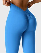 Legging Flare Sculptant Femme – Legging Taille Haute Avec Effet Scrunch