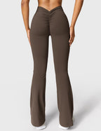 Legging Flare Sculptant Femme – Legging Taille Haute Avec Effet Scrunch