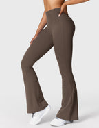 Legging Flare Sculptant Femme – Legging Taille Haute Avec Effet Scrunch