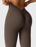 Legging Flare Sculptant Femme – Legging Taille Haute Avec Effet Scrunch