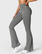 Legging Flare Sculptant Femme – Legging Taille Haute Avec Effet Scrunch