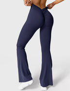 Legging Flare Sculptant Femme – Legging Taille Haute Avec Effet Scrunch