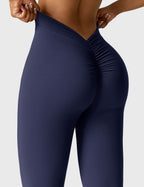 Legging Flare Sculptant Femme – Legging Taille Haute Avec Effet Scrunch