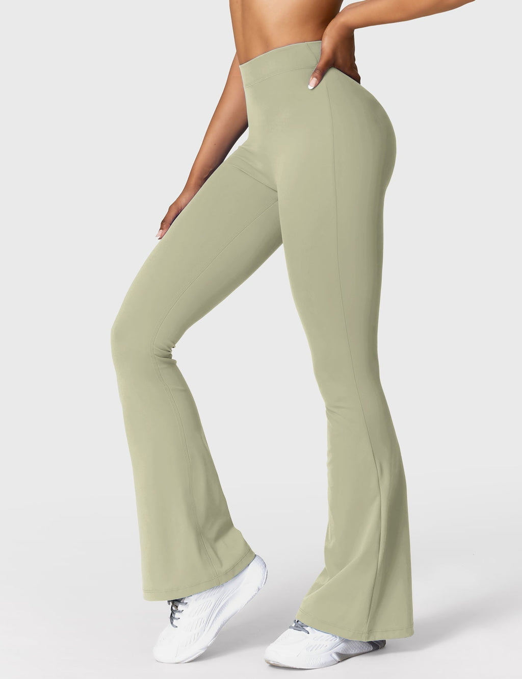 Legging Flare Sculptant Femme – Legging Taille Haute Avec Effet Scrunch
