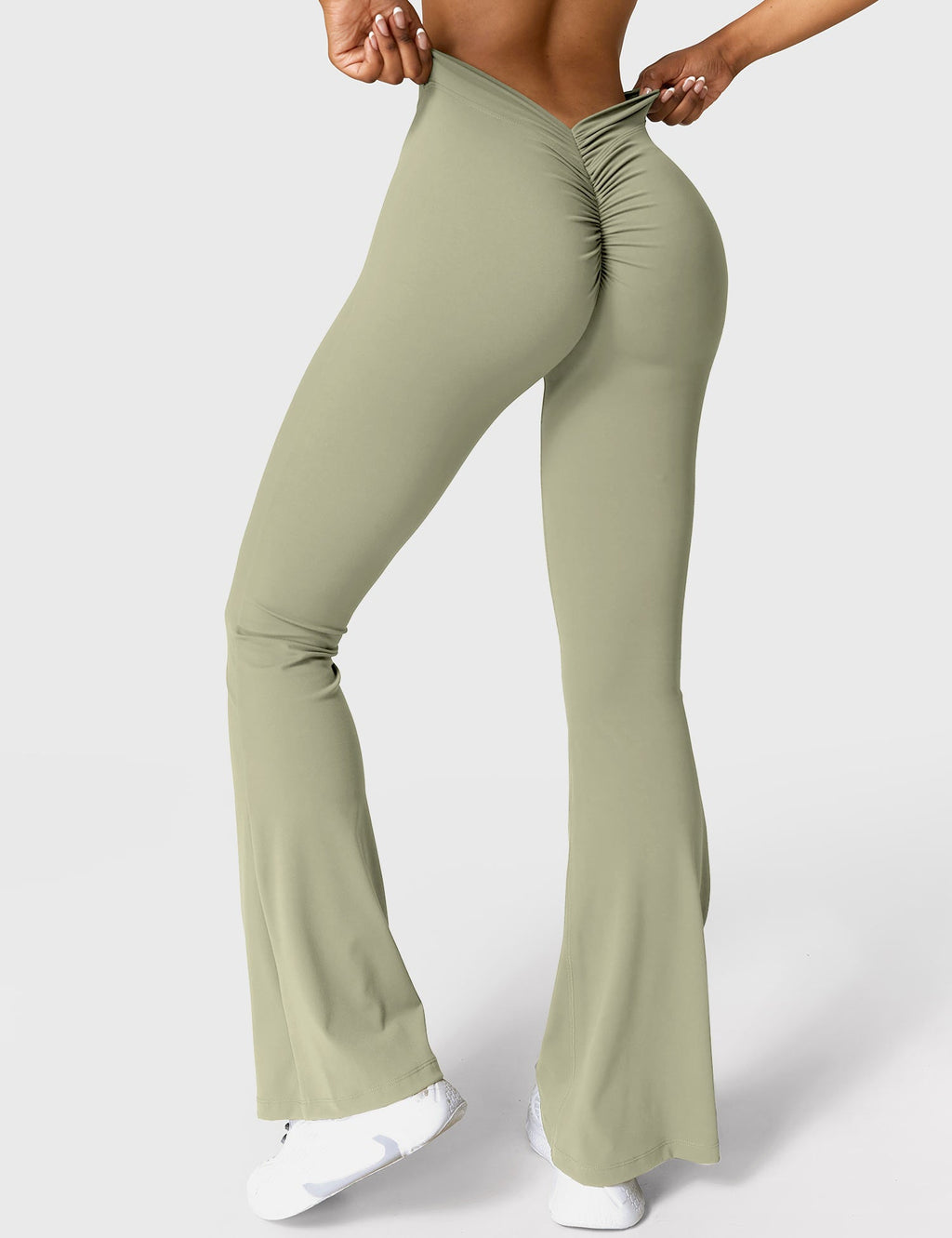 Legging Flare Sculptant Femme – Legging Taille Haute Avec Effet Scrunch