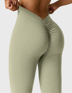 Legging Flare Sculptant Femme – Legging Taille Haute Avec Effet Scrunch