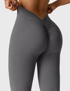 Legging Flare Sculptant Femme – Legging Taille Haute Avec Effet Scrunch